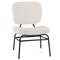 Costway 1/2 PCS Upholstered Accent Chair with Sponge Padding Adjustable Foot Pads & Metal Frame